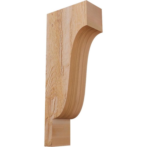 Ekena Millwork 4 in. x 8 in. x 20 in. Western Red Cedar Newport Rough Sawn Corbel