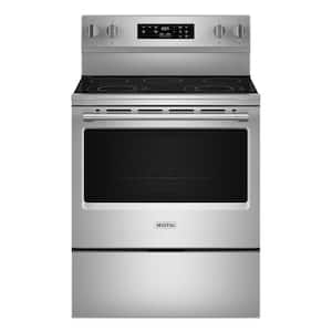 30 in. 5 Element Freestanding Electric Range in Stainless Steel with Precision Cooking System