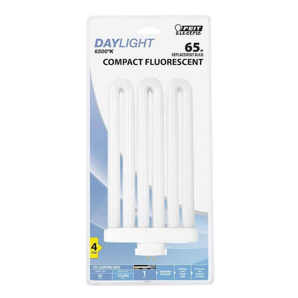 65-Watt Equivalent PL CFLNI Triple Tube 4-Pin Plug-in GX10 Base Daylight Compact Flurorescent CFL Light Bulb (6-Pack) 65-Watt Equivalent PL CFLNI Triple Tube 4-Pin Plug-in GX10 Base Daylight Compact Flurorescent CFL Light Bulb (6-Pack)