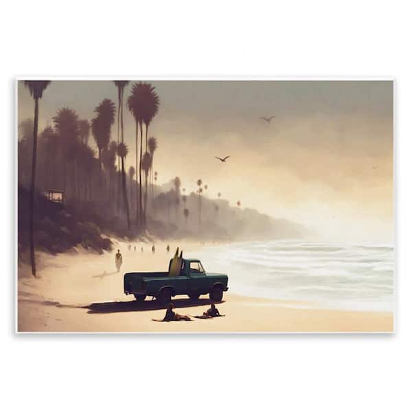Stupell Industries Dreamy Beach Tropical View by Noah Bay Unframed Nature Graphic Art Print 13 in. x 19 in.