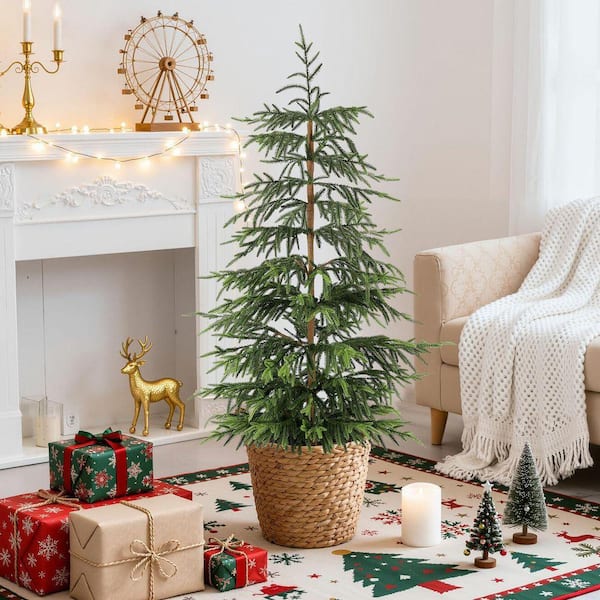 4 ft. Artificial Norfolk Pine Tree in Pot UV Resistant Realistic