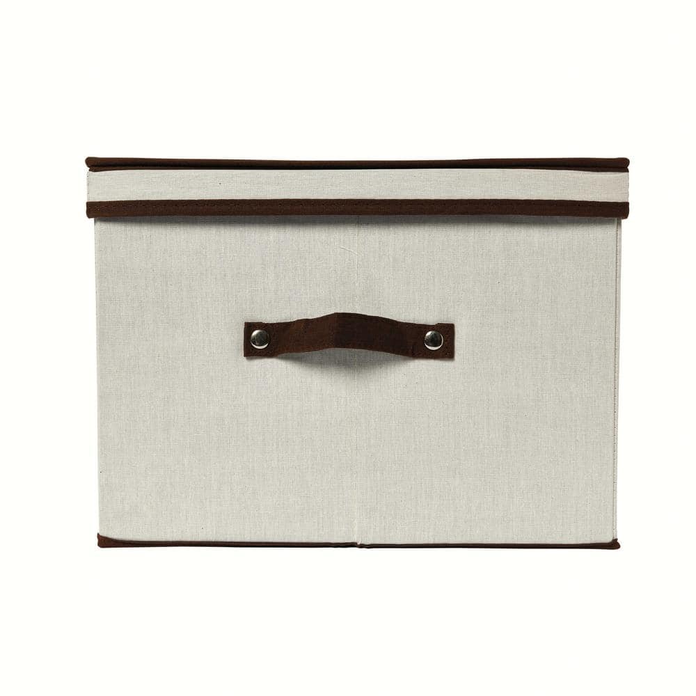 Natural Canvas Serveware Storage Box with Quilted Pouches