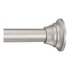 Moen TR1000BN 44-72-Inch Adjustable Tension Mounted Straight Shower Curtain Rod, Brushed Nickel