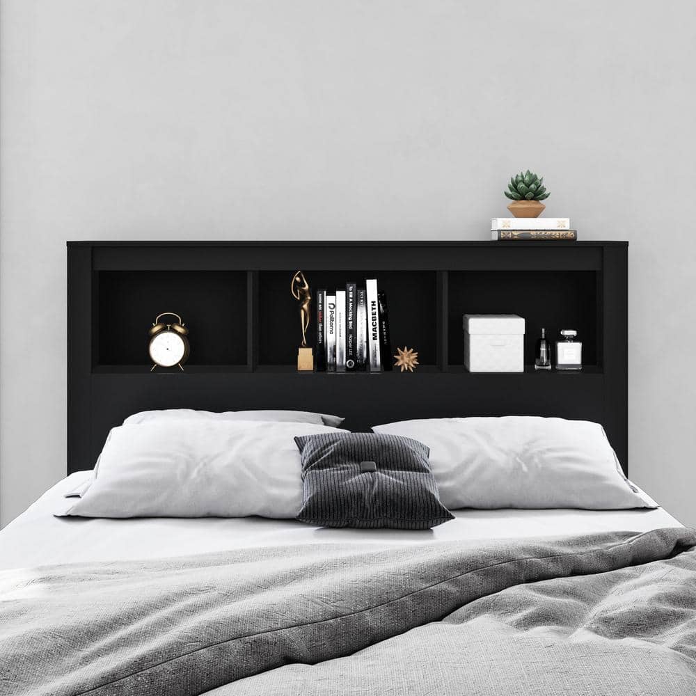 Black bookshelf headboard hotsell