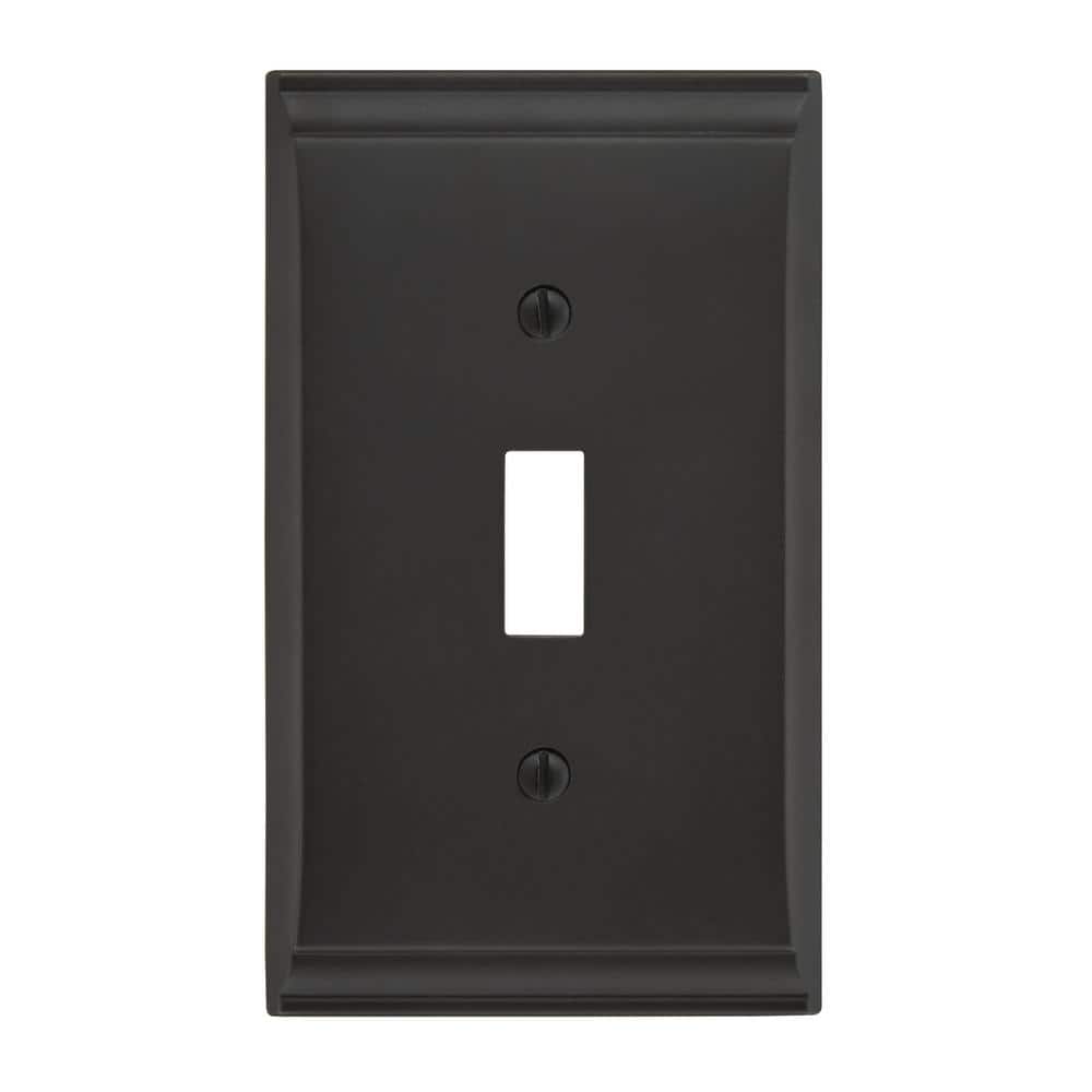 Black 1-Gang Toggle Wall Plate (1-Pack)