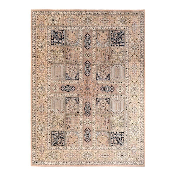 Solo Rugs Mogul One-of-a-Kind Traditional Pink 9 ft. 1 in. x 12 ft. 6 in. Oriental Area Rug