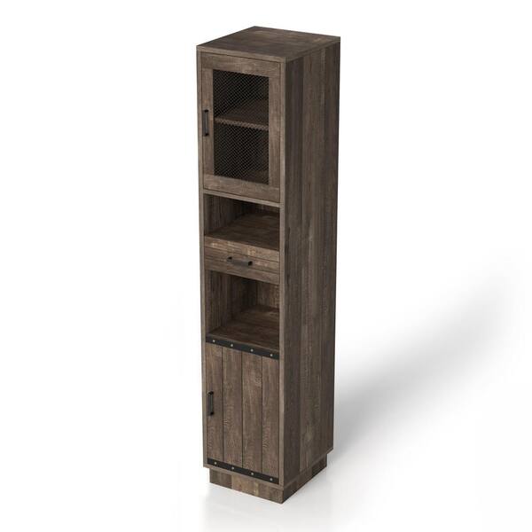 Furniture of America Coopern Reclaimed Oak 4-Shelf tv Tower