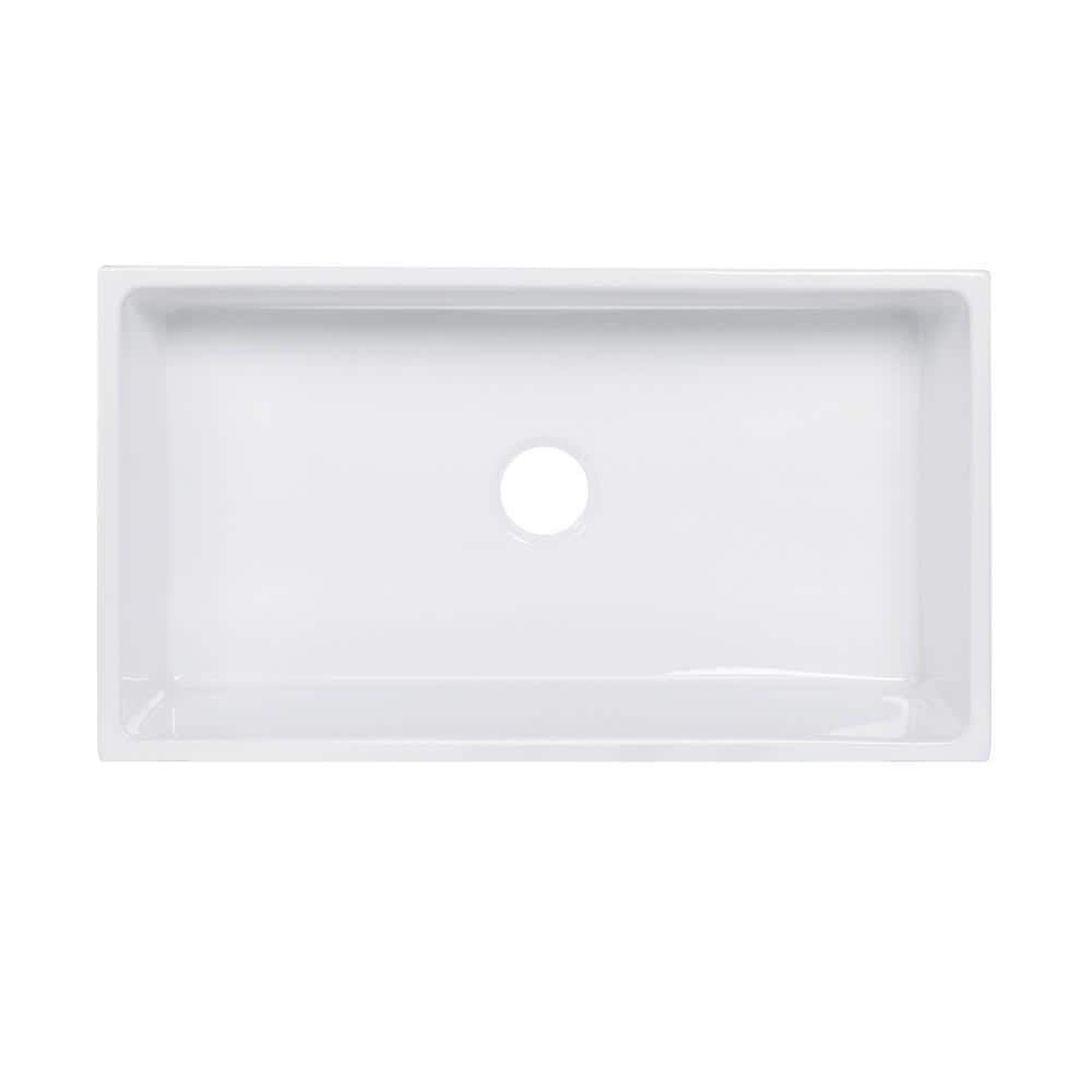 Kosula 36'' White Ceramic Farmhouse Apron Kitchen Sink