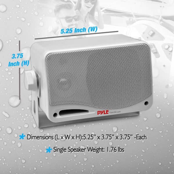 3-Way Indoor/Outdoor Speaker System 200 Watt Pyle 3.5” Bluetooth Home Speakers 