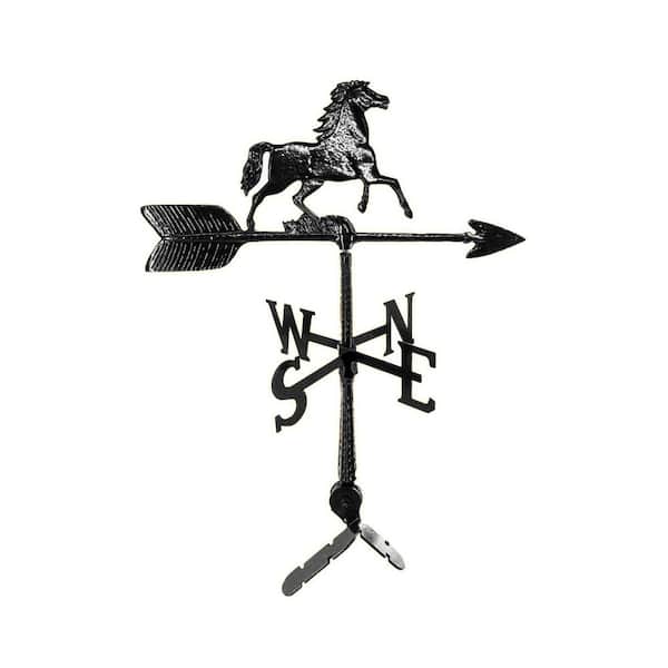 Montague Metal Products 24 in. Aluminum Horse Weathervane - Black
