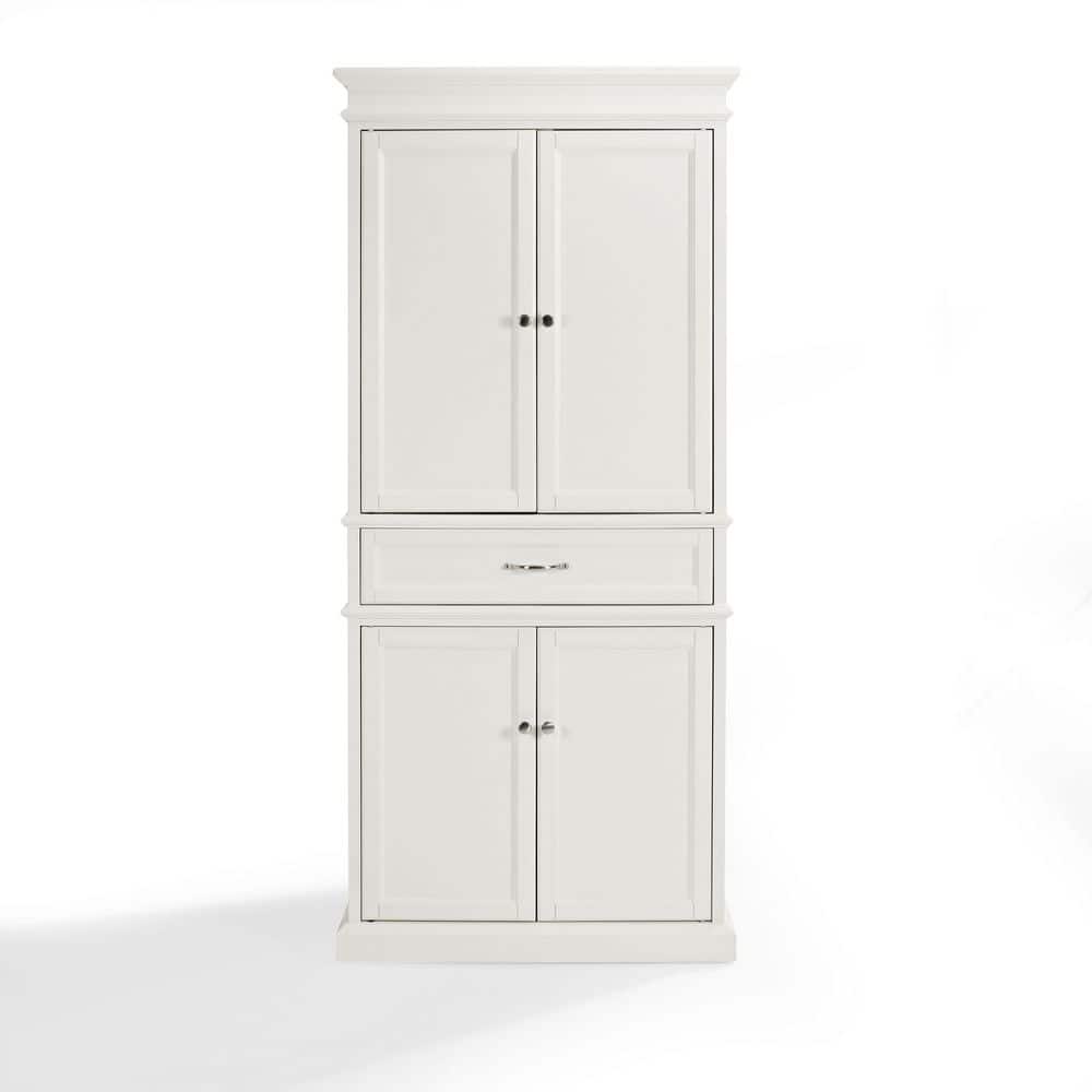 CROSLEY FURNITURE Parsons White Storage Cabinet CF3100-WH - The Home Depot
