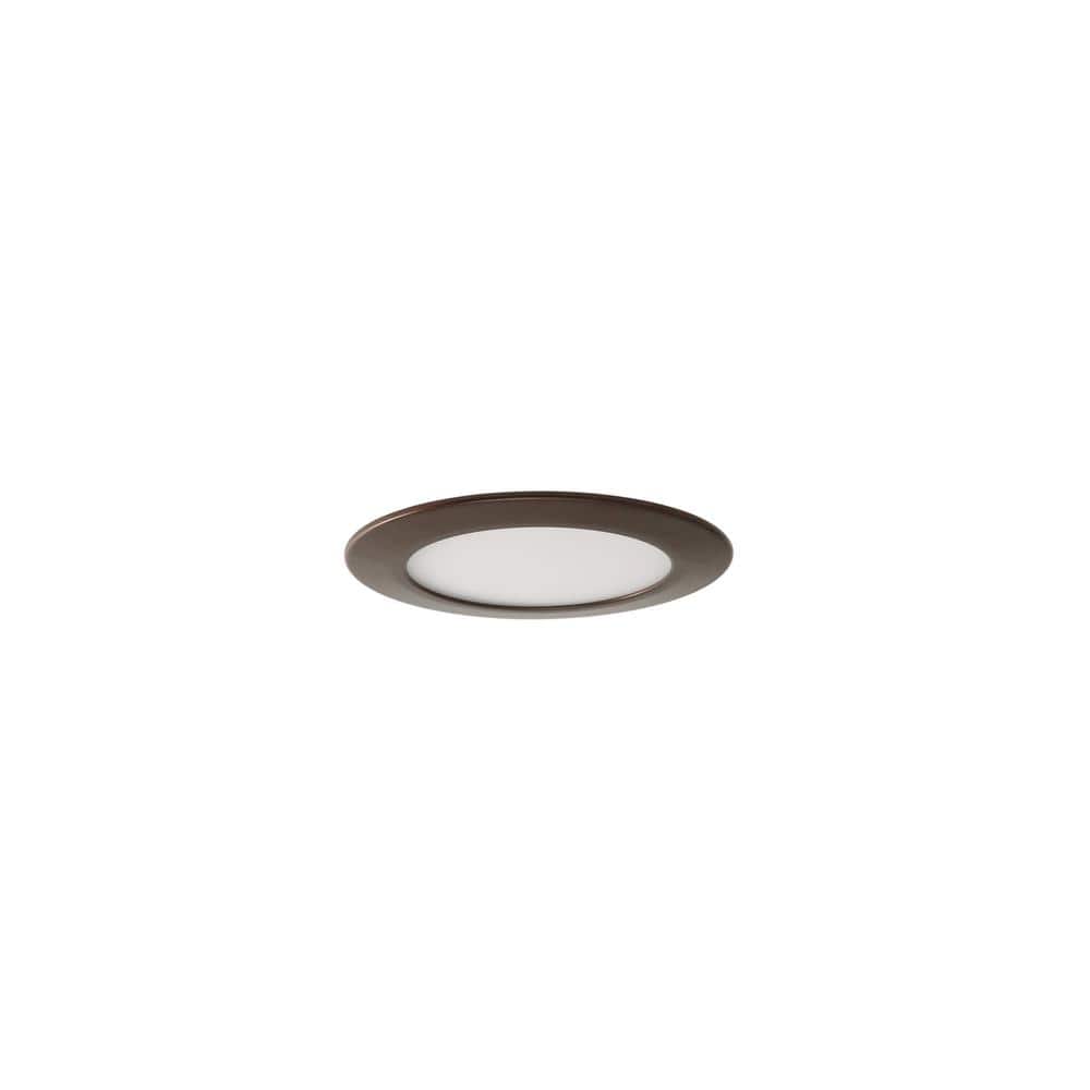 Cranium 4 in. 1-Light Bronze LED Semi-Flush Mount