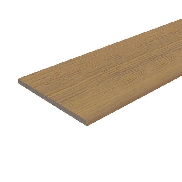 NewTechWood Fascia 0.6 in. x 11.22 in. x 1 ft. Rustic and Wood Grain Tasmanian Blackwood Composite Decking Board Sample