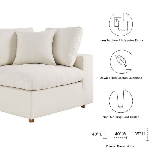 Modway commix down online filled overstuffed corner chair