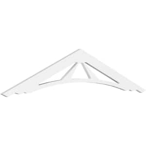 Pitch Stanford 1 in. x 60 in. x 15 in. (5/12) Architectural Grade PVC Gable Pediment Moulding