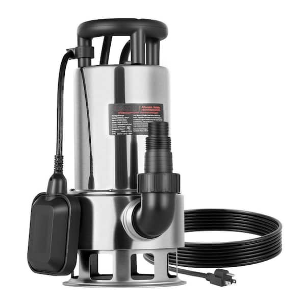 1 HP Submersible Sump Pump 5500 GPH Stainless Steel with Float Switch 30ft Lift