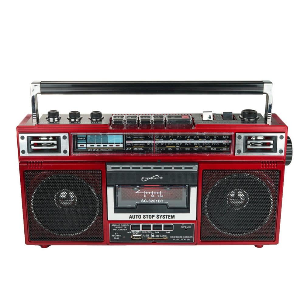 4 Band Radio Speaker & Cassette Player With Bluetooth in Red price history on PriceWatchPro