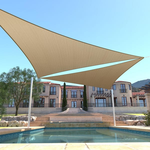 190 GSM  Equilateral Triangle Sun Shade Sail Screen Canopy, Outdoor Patio and Pergola Cover