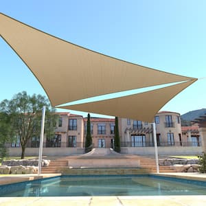 190 GSM  Equilateral Triangle Sun Shade Sail Screen Canopy, Outdoor Patio and Pergola Cover