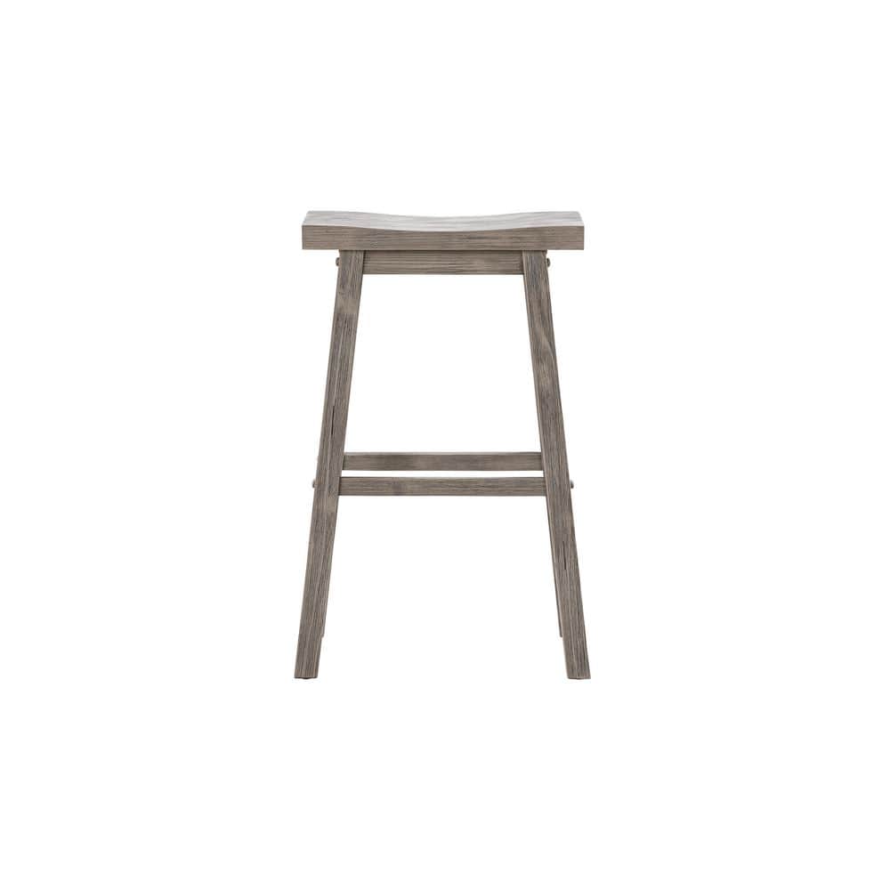 Sonoma 29" Storm Gray Wire-Brush Saddle Barstool