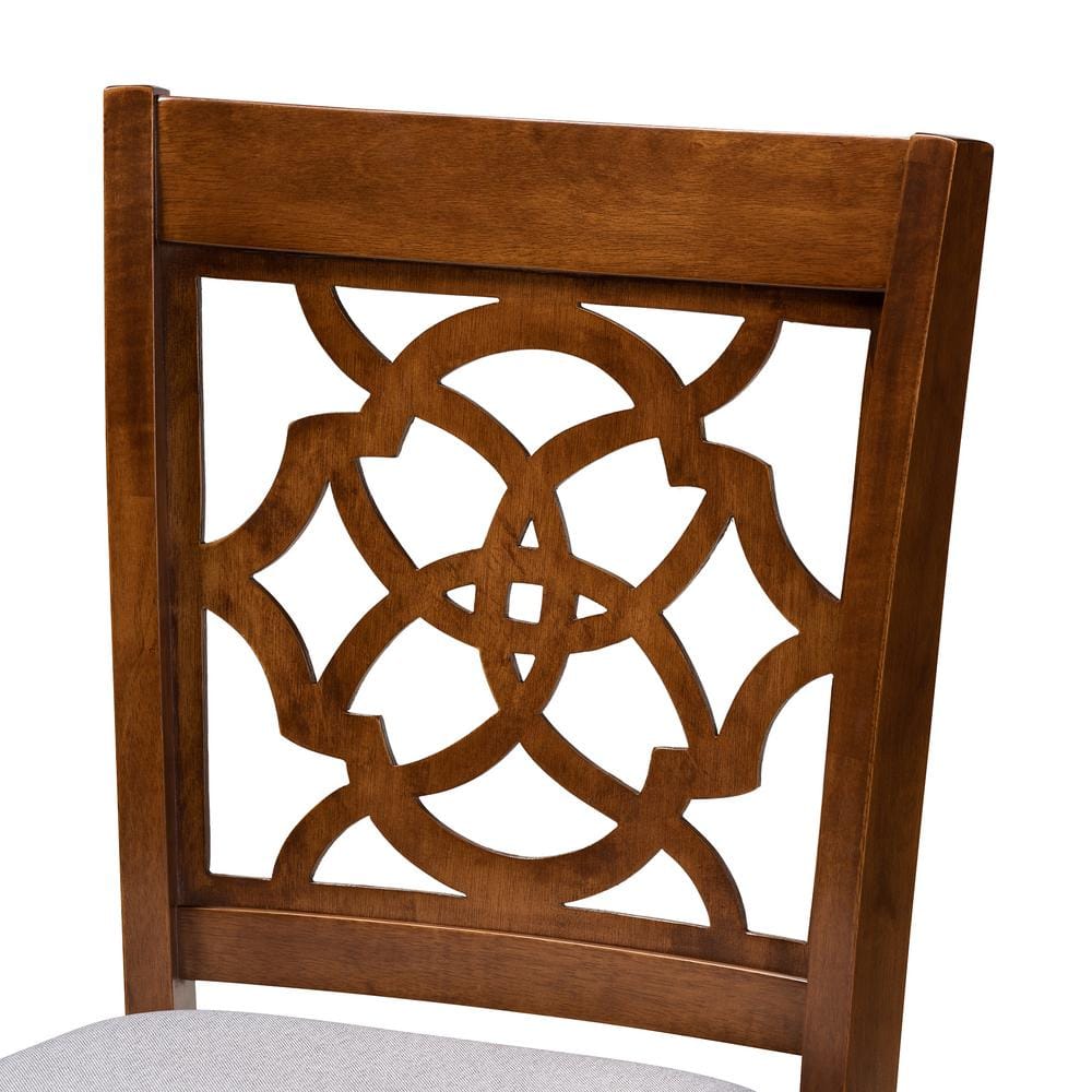 Oscar Walnut Brown Cane-Back Counter Height Pub Chair Set