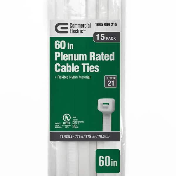 60 in. Natural Heavy-Duty Cable Tie (15-Pack)