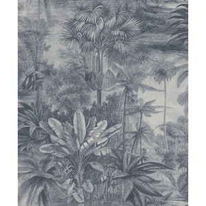 Anamudi Blue Tropical Canopy Wallpaper