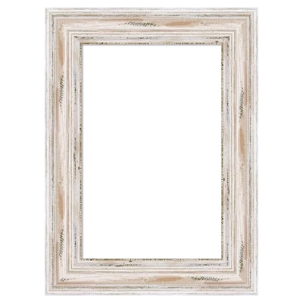 Alexandria White Wash 17 in. x 23 in. Wood Framed Dry Erase Magnetic Memo Board