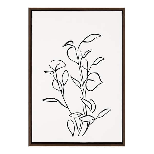 Kate and Laurel 1-Piece Brown Framed Canvas Art Print, 33.00 in. x 23.00 in.