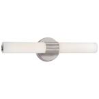 Saber II 20-Watt Brushed Nickel Integrated LED Bath Wall Light