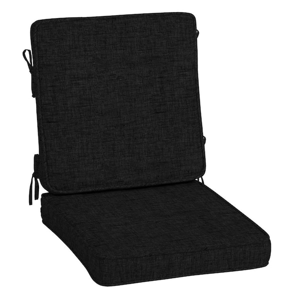 ARDEN SELECTIONS ProFoam 20 in. x 20 in. Outdoor High Back Chair Cushion in Black Leala