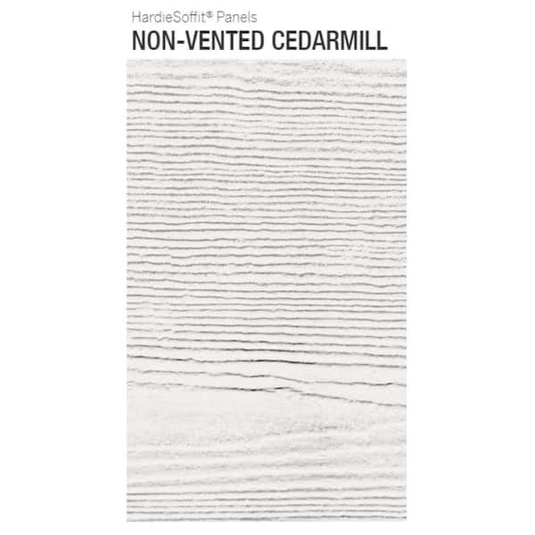"1/4 12""x12' James Hardie HardieSoffit Cedarmill Soffit - ColorPlus Cobble Stone Non-Vented HZ5 675501"
