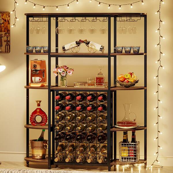 Mayberry Hill Bones Dartboard Cabinet with Wine Storage in Tobacco