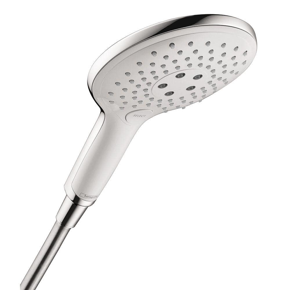 Hansgrohe Raindance Select 150 3Spray Handheld Showerhead in White/Chrome 28588401 The Home Depot