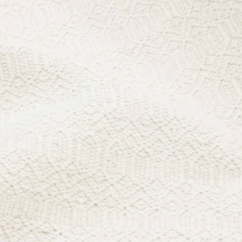 Handwoven Serenity Ivory Wool 8' x 10' Flatweave Area Rug