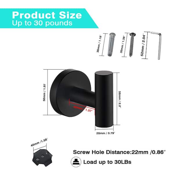 Dlilise Command Hooks 12 Pcs, Stainless Steel Wall Hooks, Adhesive