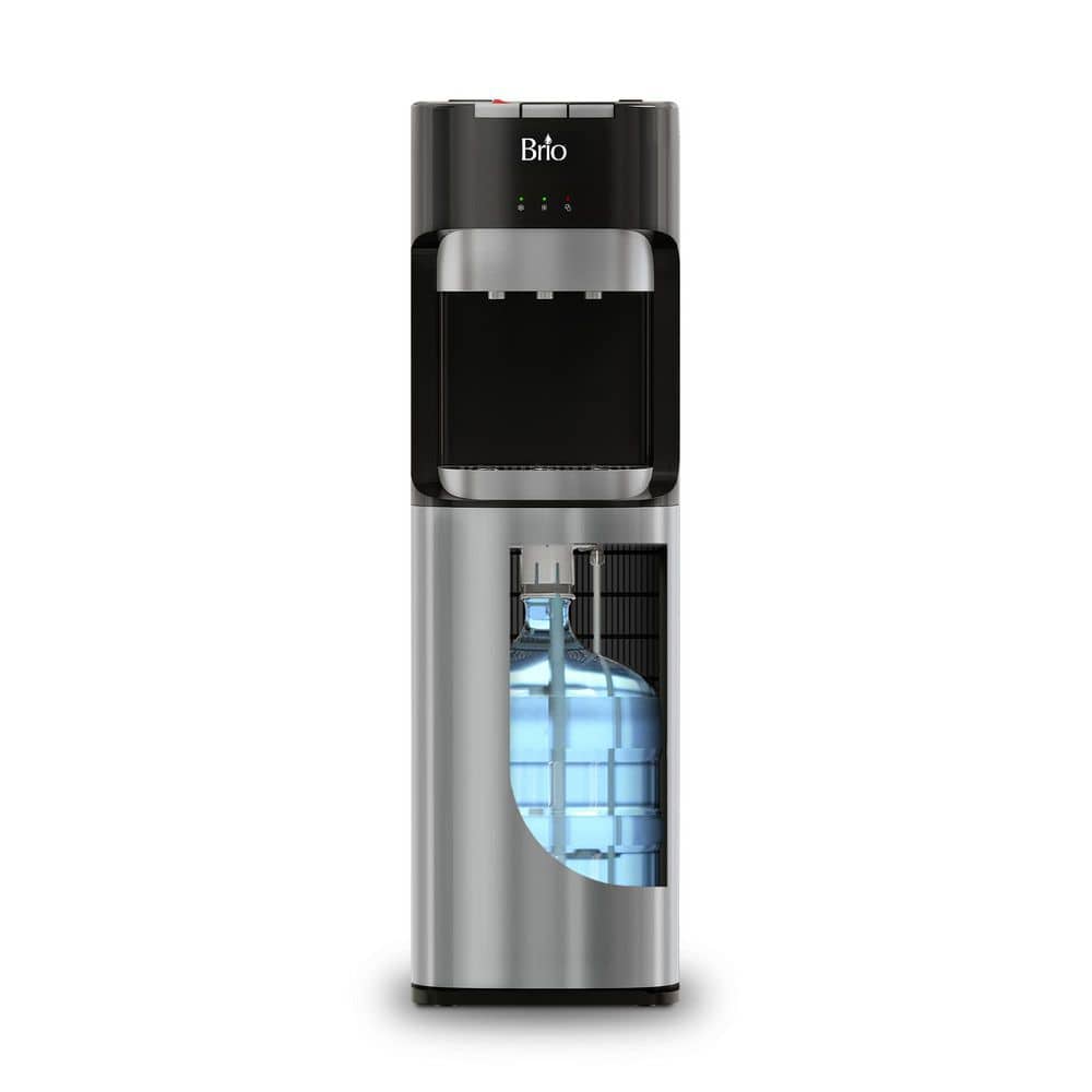 Brio Stainless Steel Bottom Load Water Cooler Dispenser with Hot, Cold, and Room Temperature Water