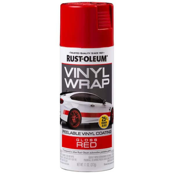 Rust-Oleum Automotive 11 oz. Vinyl Wrap Gloss Red Peelable Coating Spray Paint (6 Pack)