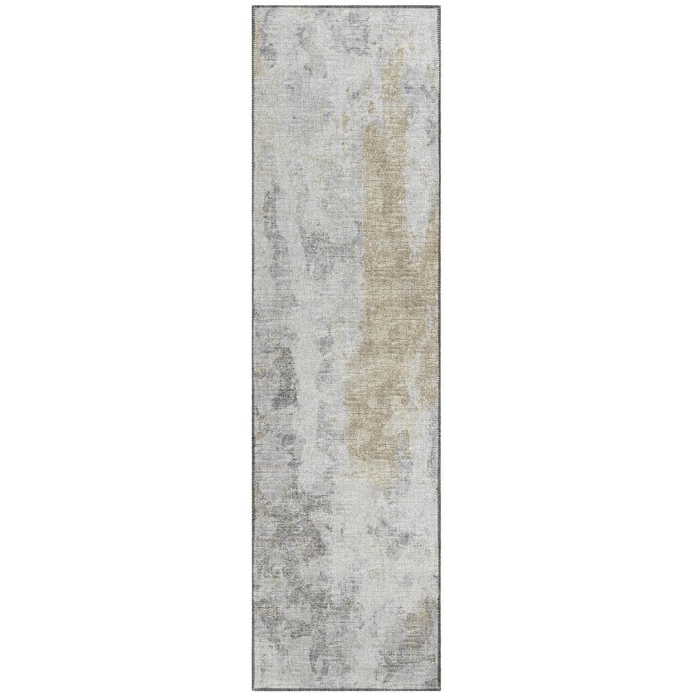 Accord Ivory 2 ft. 3 in. x 7 ft. 6 in. Abstract Indoor/Outdoor Washable Are