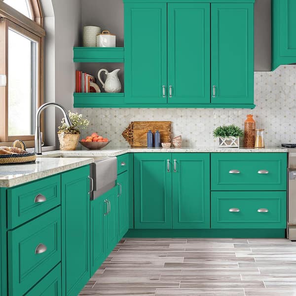 1 qt. #P430-5 Enchanted Wells Satin Enamel Interior/Exterior Cabinet, Door & Trim Paint