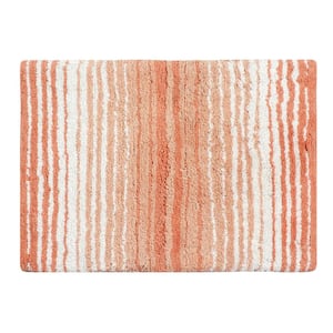 100% Cotton Gradiation Collection Bath Rug Machine Washable 17x24, Coral