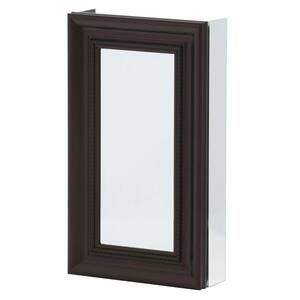 15 in. x 26 in. Framed Recessed or Surface-Mount Bathroom Medicine Cabinet in Oil Rubbed Bronze