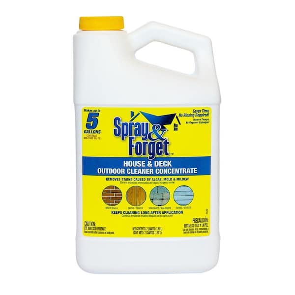 Spray & Forget 64 oz. House and Deck Outdoor Cleaner Concentrate, Treats 5,000 sq.ft.