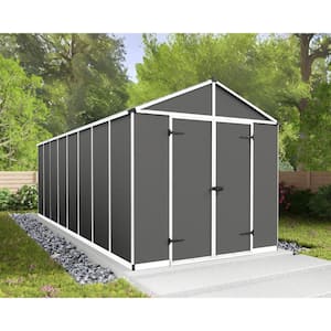 Rubicon 8 ft. x 20 ft. Dark Gray Plastic Garden Storage Shed (147.5 Sq. ft.)