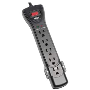 7-Outlet Black Surge Protector