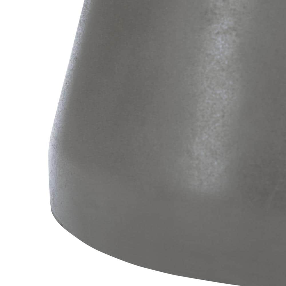 Transitional Round Acrylic Side Table in Dark Grey