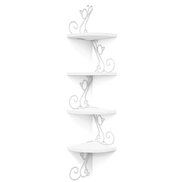 Unbranded 7.8 in. W x 7.8 in. D Solid Wood Decorative Wall Shelf Floating Corner Shelf