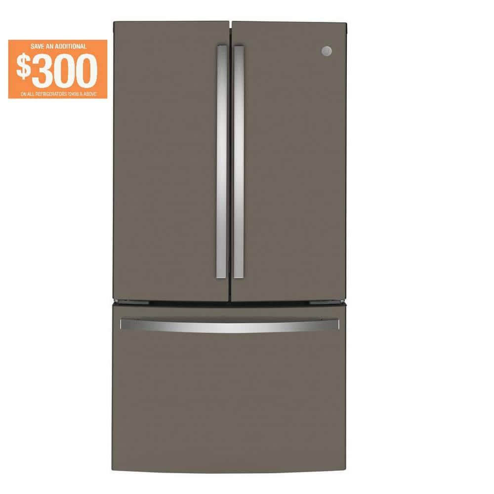 Ge Cu Ft French Door Refrigerator In Slate Fingerprint