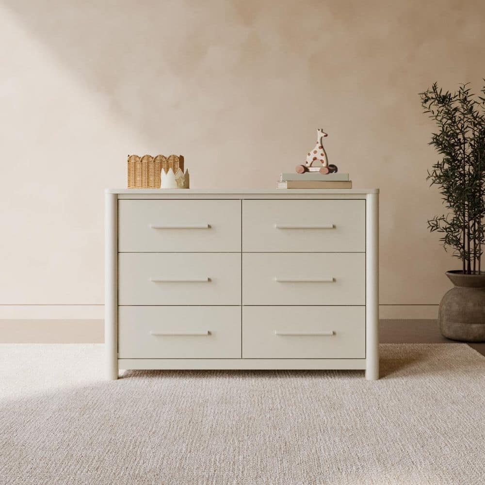 Storkcraft Malta Frosted Oat 6 Drawer 47.72 in. Wide Dresser 03786