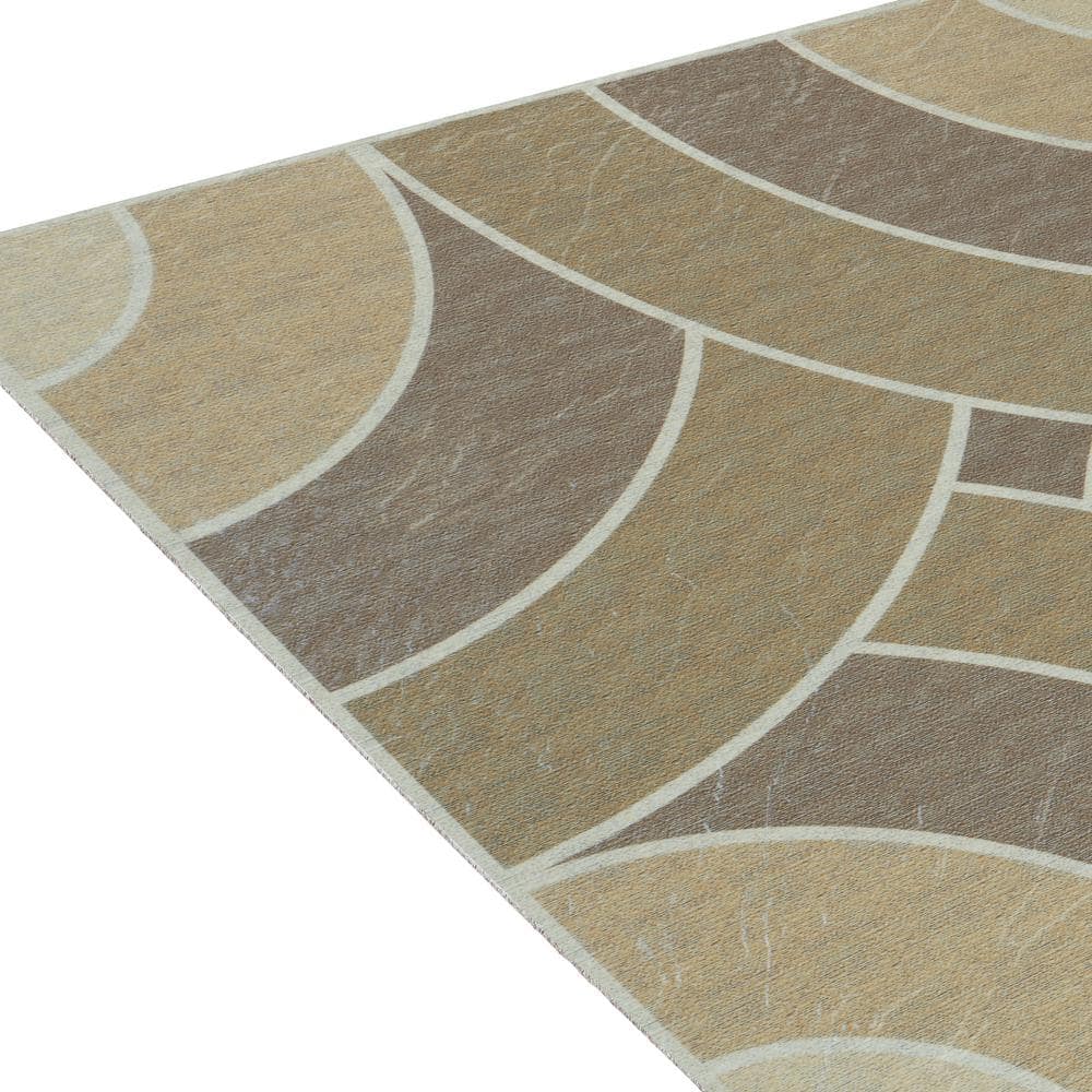 Medium Brown Swirl Pattern 12'' x 12'' Vinyl Peel and Stick Floor Tiles
